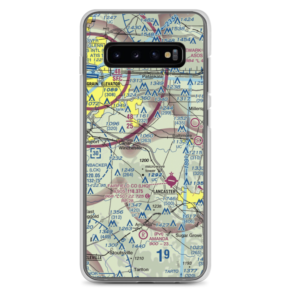Anderson Airport (OH43) VFR Sectional Samsung Case Samsung Galaxy S10+ model shown