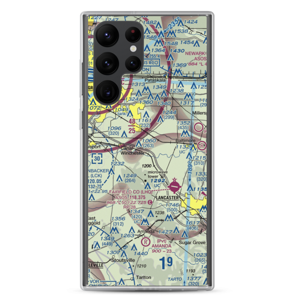 Anderson Airport (OH43) VFR Sectional Samsung Case Samsung Galaxy S22 Ultra model shown