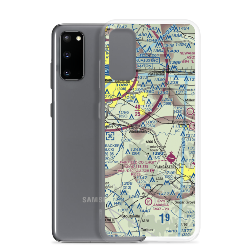 Anderson Airport (OH43) VFR Sectional Samsung Case Samsung Galaxy S20 model shown