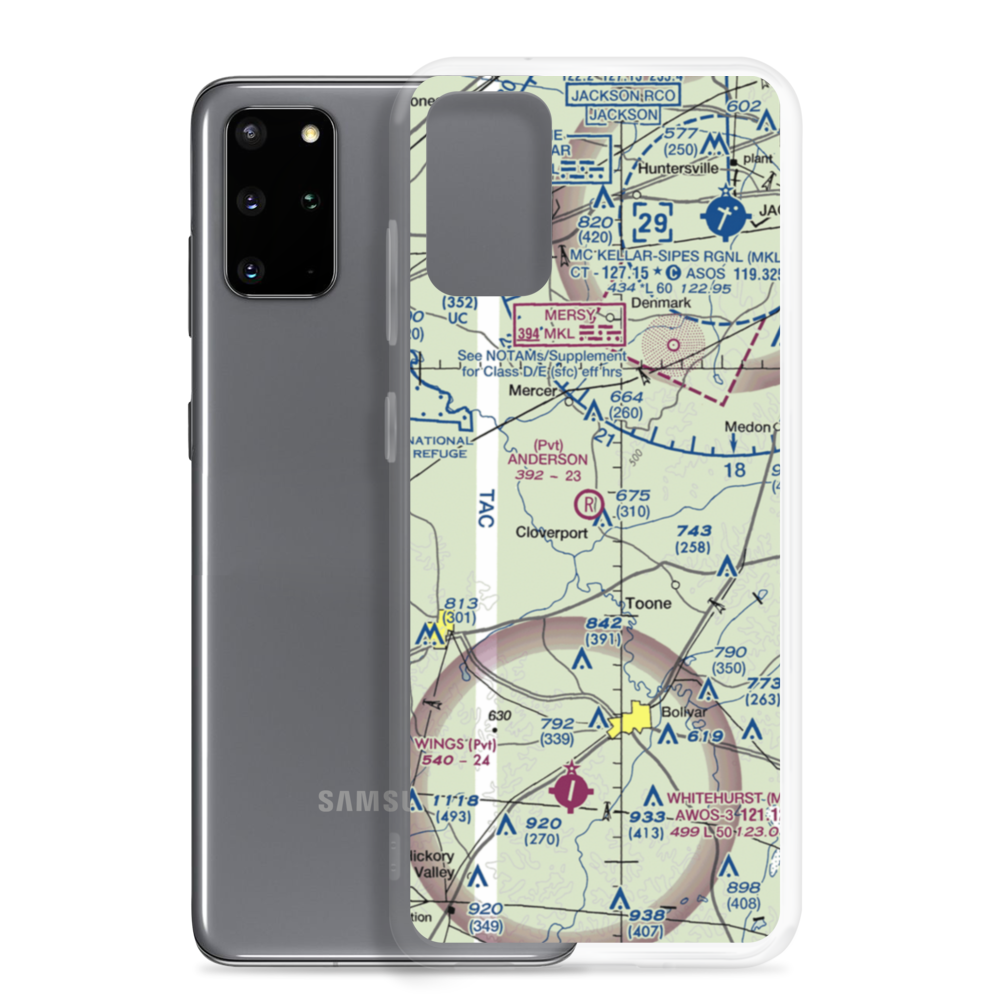 Anderson Airport (TN37) VFR Sectional Samsung Case Samsung Galaxy S20 Plus model shown