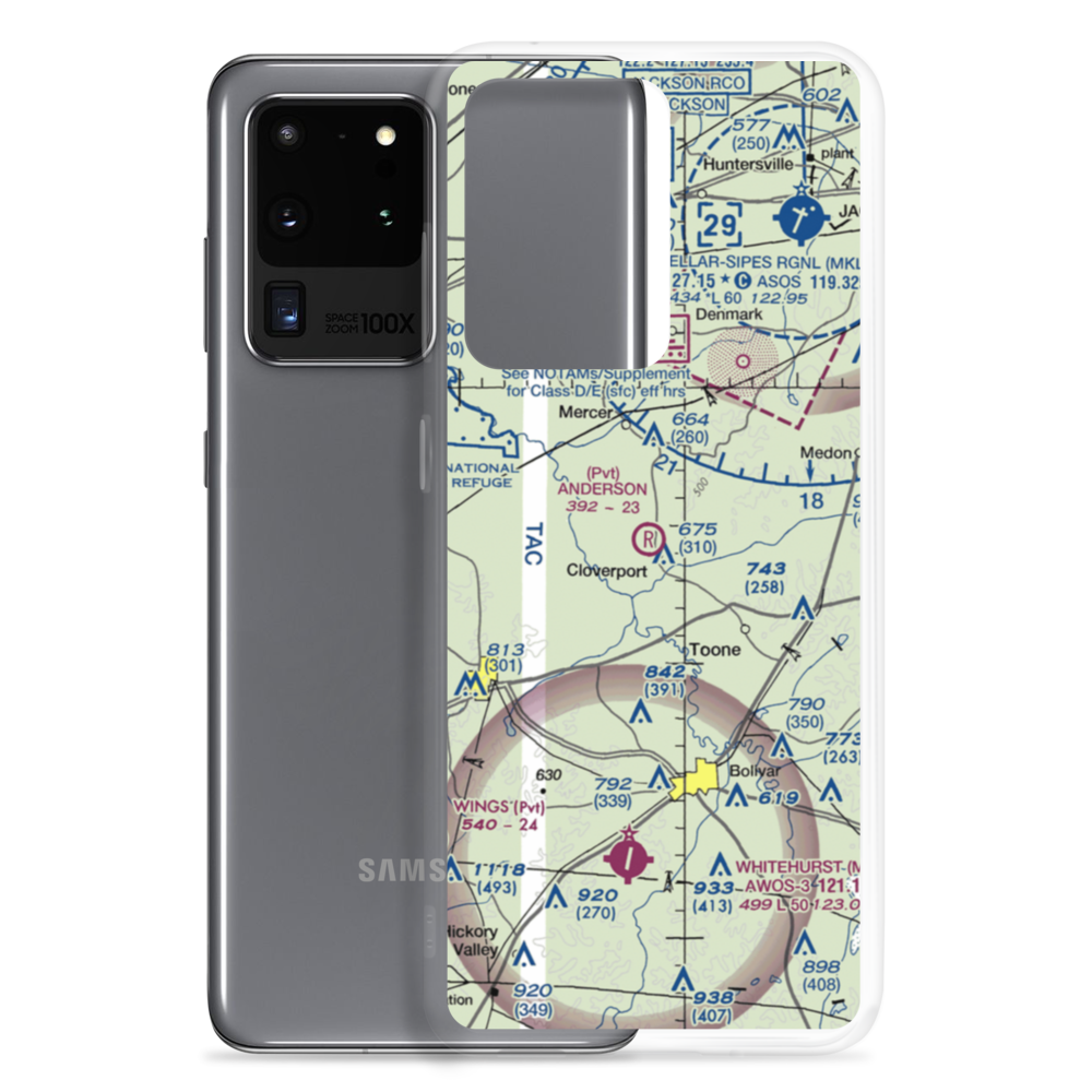 Anderson Airport (TN37) VFR Sectional Samsung Case Samsung Galaxy S20 Ultra model shown