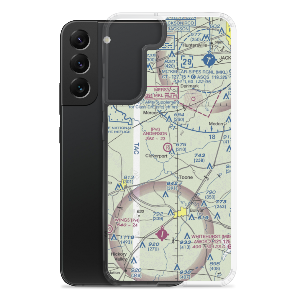 Anderson Airport (TN37) VFR Sectional Samsung Case Samsung Galaxy S22 Plus model shown