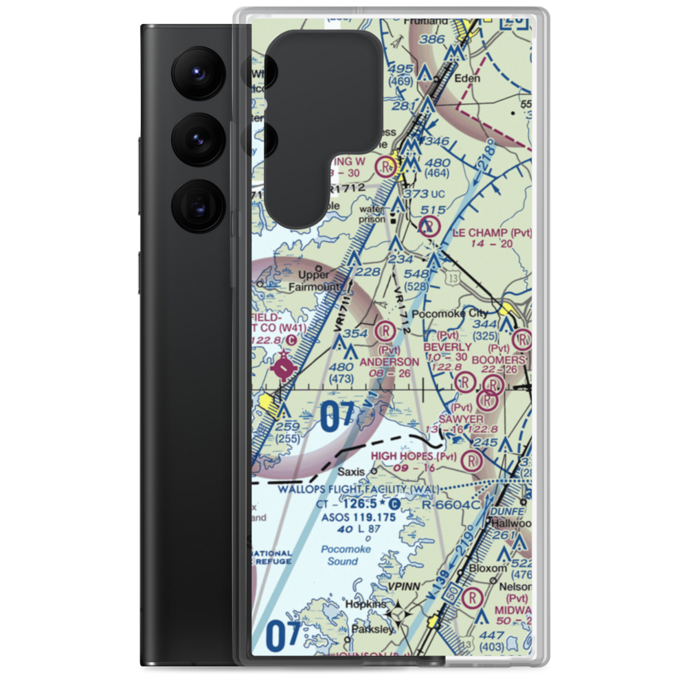 Anderson Farm Airport (2MD0) VFR Sectional Samsung Case Samsung Galaxy S22 Ultra model shown