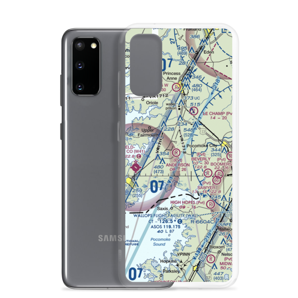 Anderson Farm Airport (2MD0) VFR Sectional Samsung Case Samsung Galaxy S20 model shown