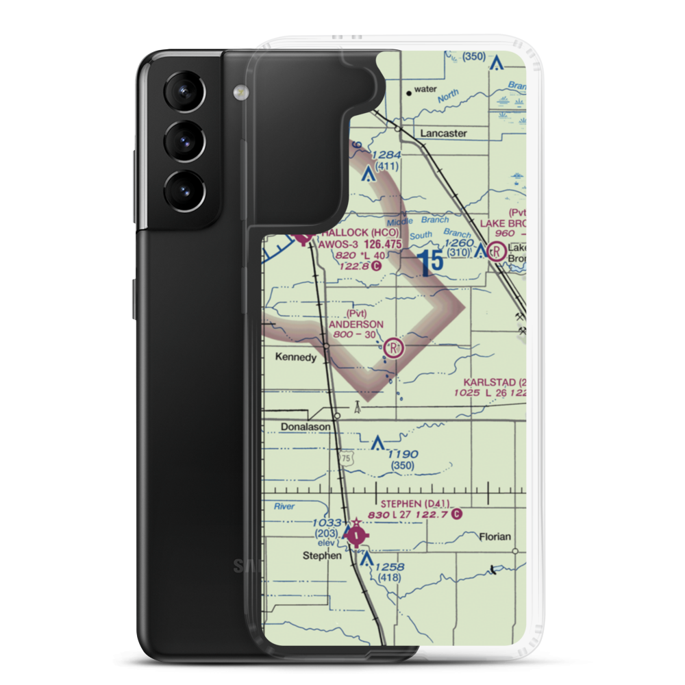 Anderson Field (52MN) VFR Sectional Samsung Case Samsung Galaxy S21 Plus model shown