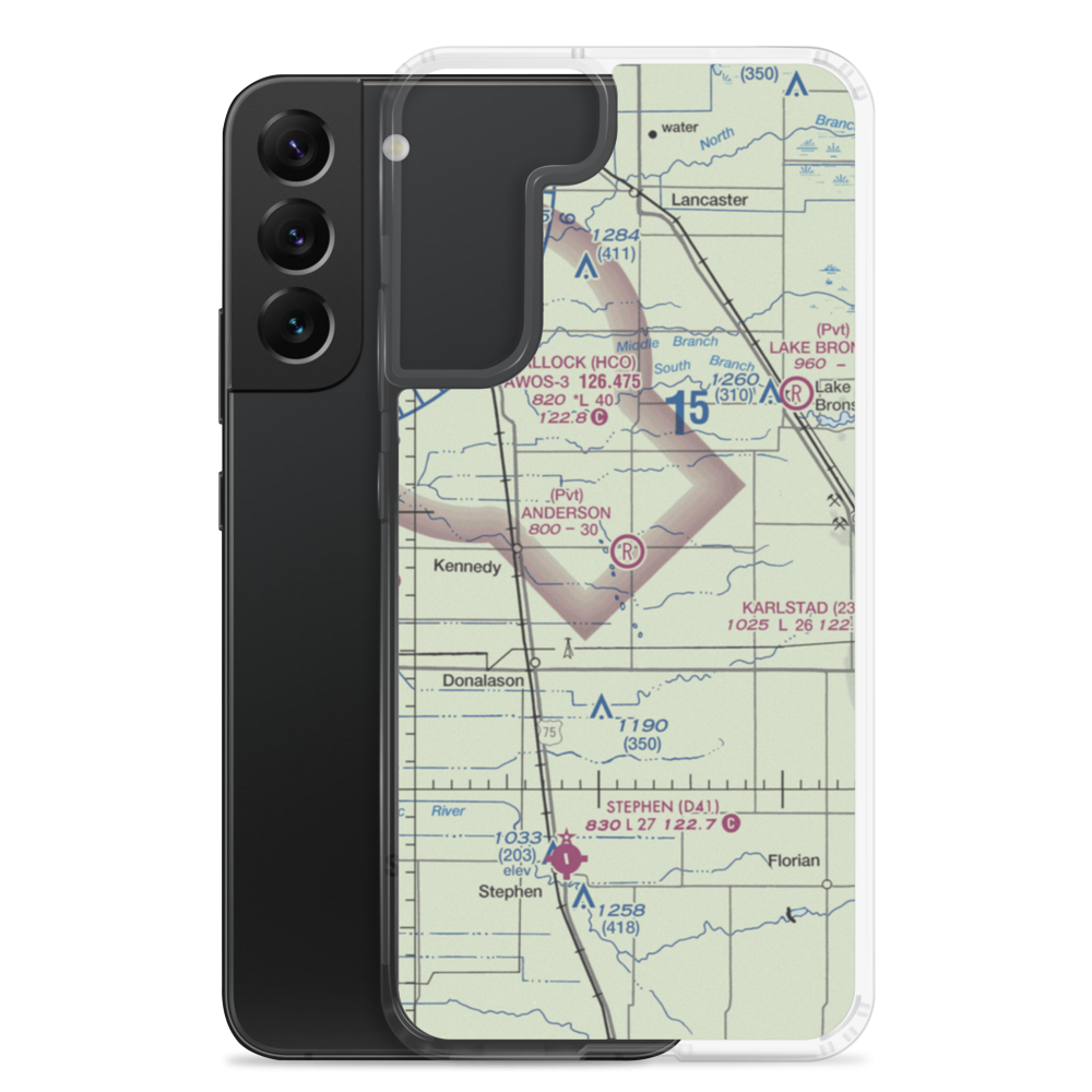 Anderson Field (52MN) VFR Sectional Samsung Case Samsung Galaxy S22 Plus model shown