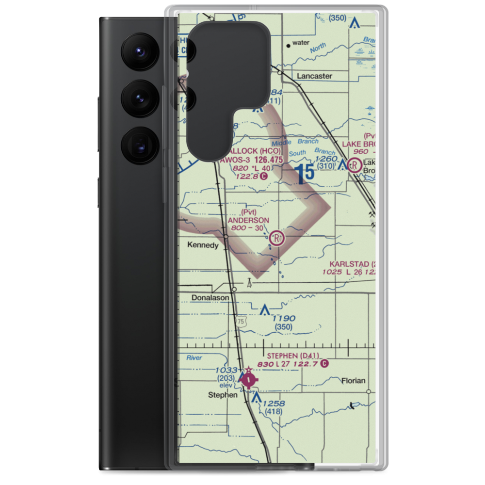 Anderson Field (52MN) VFR Sectional Samsung Case Samsung Galaxy S22 Ultra model shown