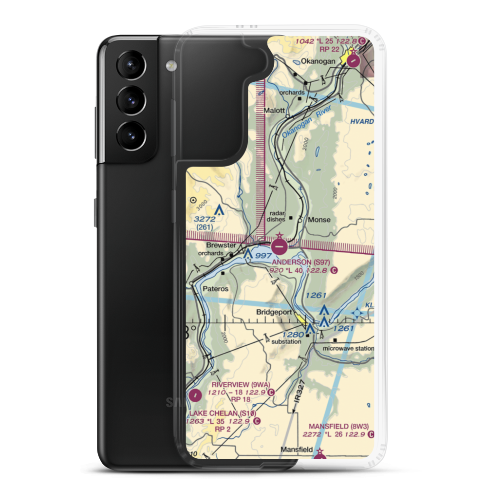 Anderson Field (S97) VFR Sectional Samsung Case Samsung Galaxy S21 Plus model shown