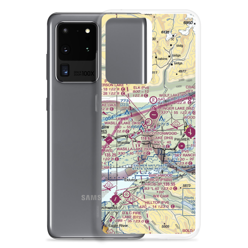 Anderson Lake Airport (0AK1) VFR Sectional Samsung Case Samsung Galaxy S20 Ultra model shown