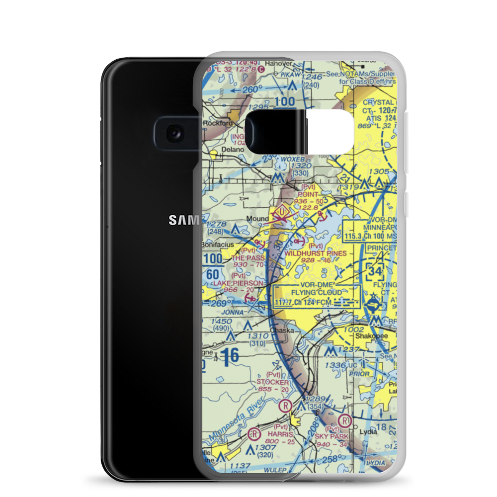 Andings Landing Seaplane Base (MY23) VFR Sectional Samsung Case Samsung Galaxy S10e model shown