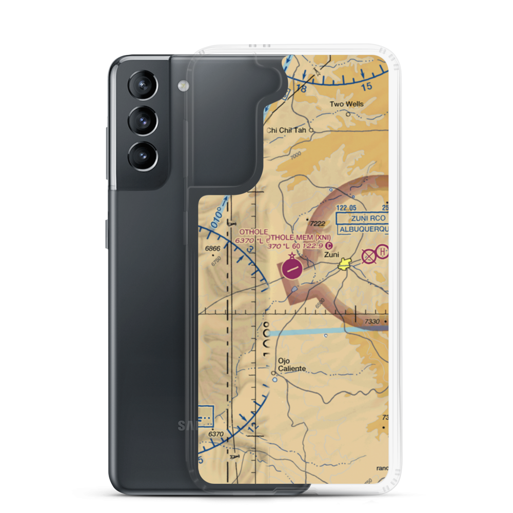 Andrew Othole Memorial Airport (XNI) VFR Sectional Samsung Case Samsung Galaxy S21 model shown