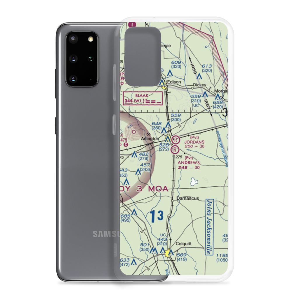 Andrews Airport (4GA8) VFR Sectional Samsung Case Samsung Galaxy S20 Plus model shown