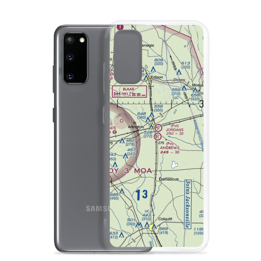 Andrews Airport (4GA8) VFR Sectional Samsung Case Samsung Galaxy S20 model shown