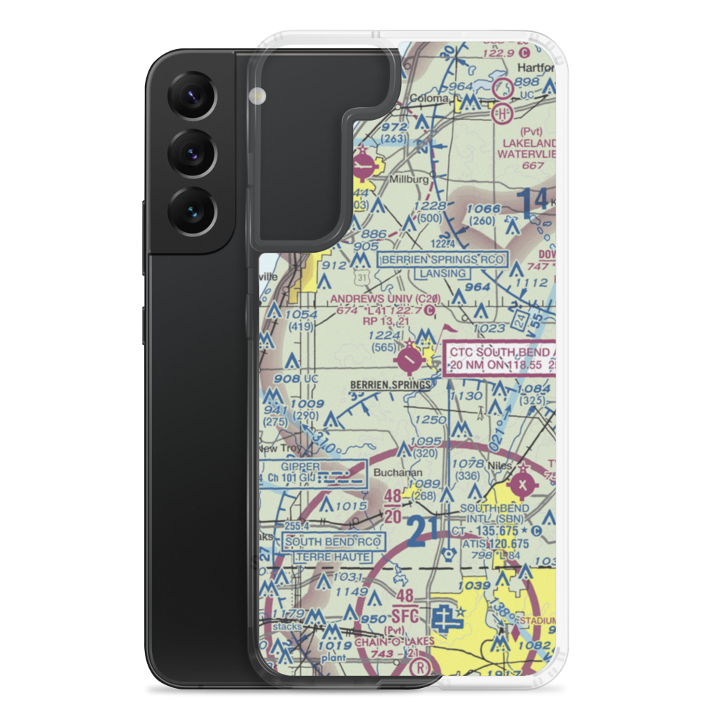 Andrews University Airpark (C20) VFR Sectional Samsung Case Samsung Galaxy S22 Plus model shown