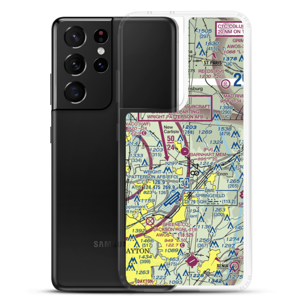 Andy Barnhart Memorial Airport (3OH0) VFR Sectional Samsung Case Samsung Galaxy S21 Ultra model shown