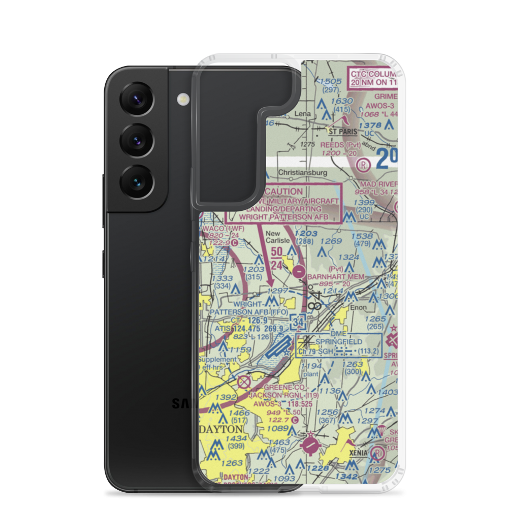 Andy Barnhart Memorial Airport (3OH0) VFR Sectional Samsung Case Samsung Galaxy S22 model shown