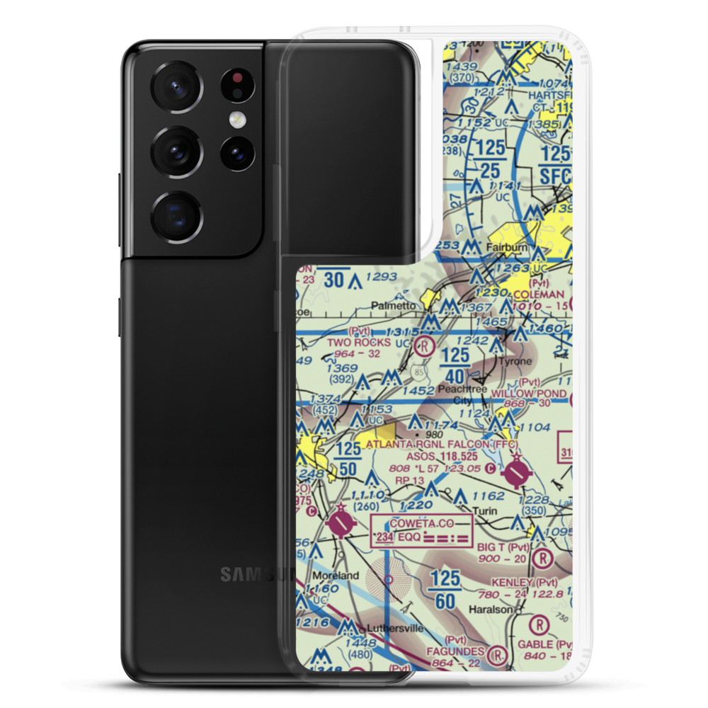 Andy Fields Airport (2GE8) VFR Sectional Samsung Case Samsung Galaxy S21 Ultra model shown