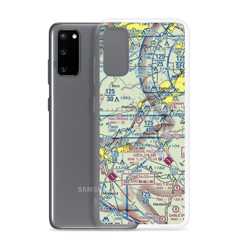 Andy Fields Airport (2GE8) VFR Sectional Samsung Case Samsung Galaxy S20 model shown