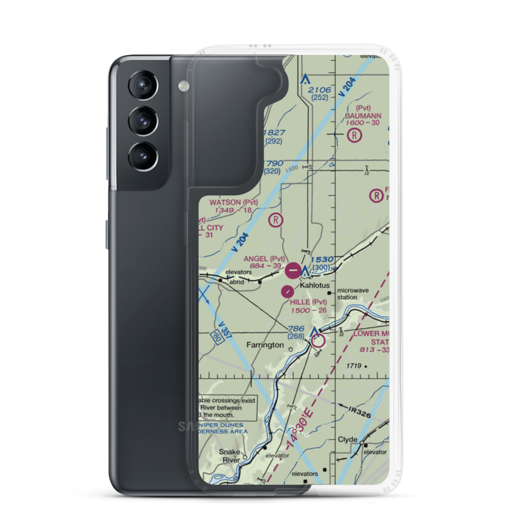 Angel Park Airport (3WA3) VFR Sectional Samsung Case Samsung Galaxy S21 model shown