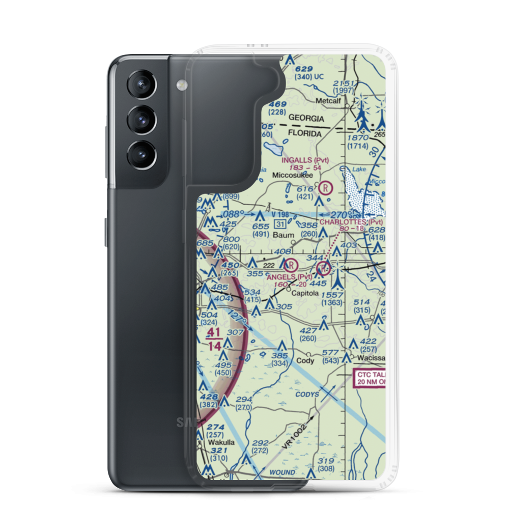 Angel's Field (FL52) VFR Sectional Samsung Case Samsung Galaxy S21 model shown