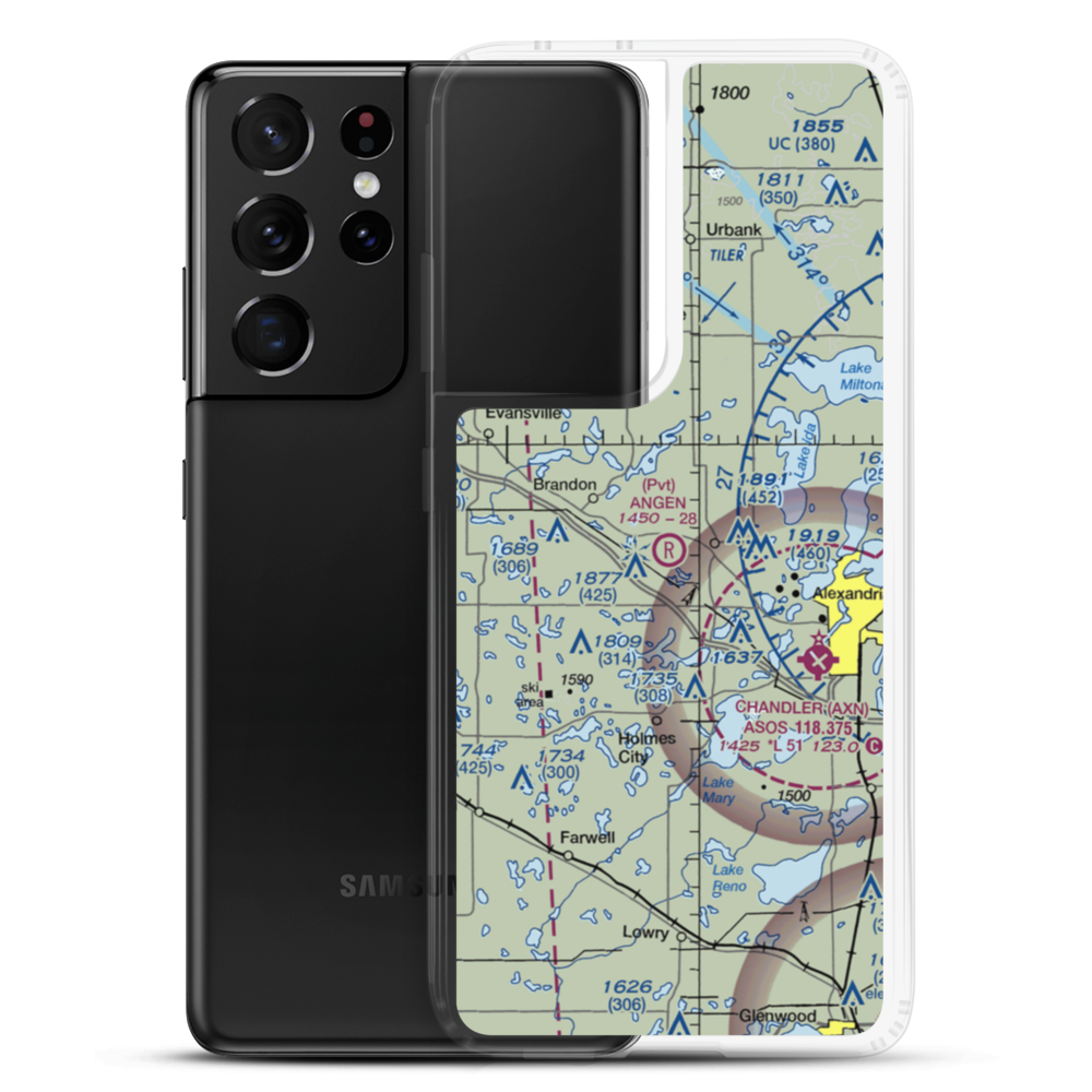 Angen Field (MN44) VFR Sectional Samsung Case Samsung Galaxy S21 Ultra model shown