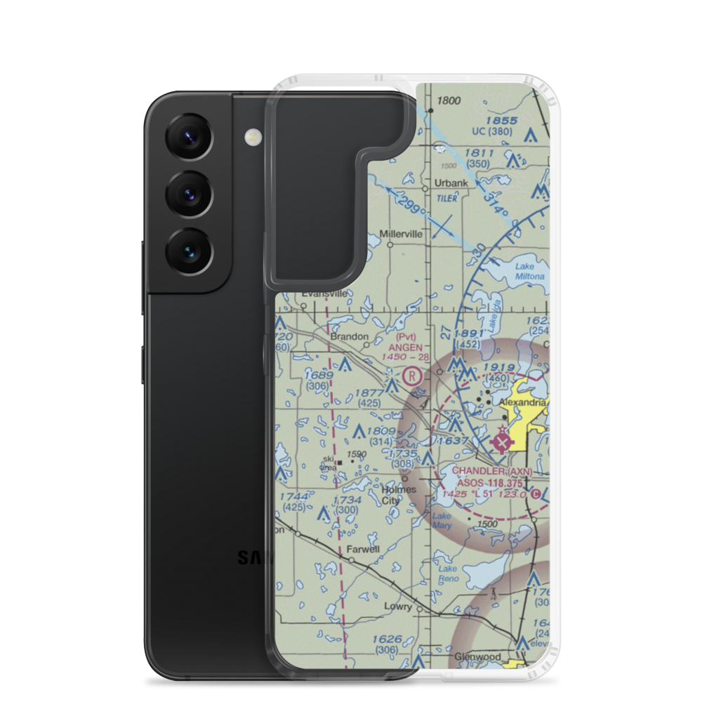 Angen Field (MN44) VFR Sectional Samsung Case Samsung Galaxy S22 model shown