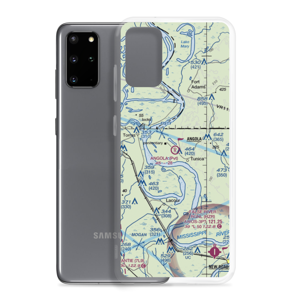 Angola Airstrip (LA67) VFR Sectional Samsung Case Samsung Galaxy S20 Plus model shown