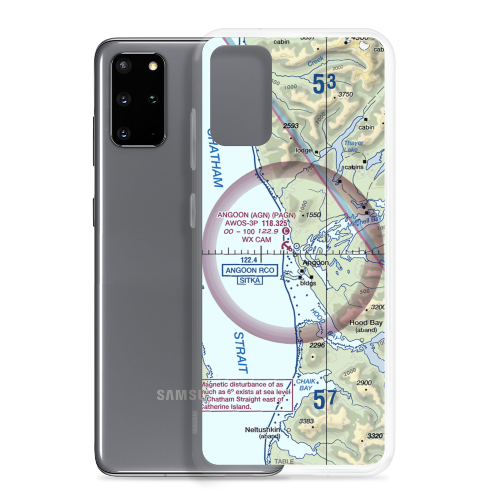 Angoon Seaplane Base (AGN) VFR Sectional Samsung Case Samsung Galaxy S20 Plus model shown