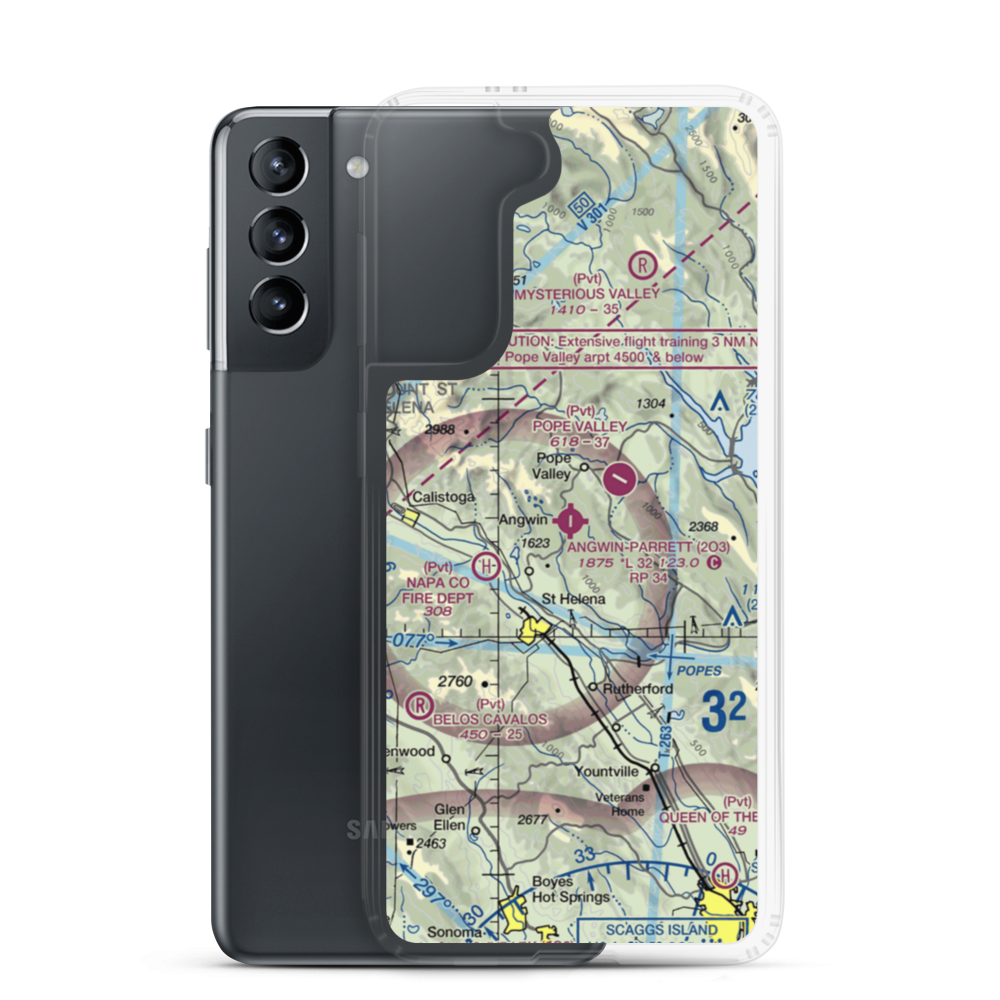 Angwin Parrett Field (2O3) VFR Sectional Samsung Case Samsung Galaxy S21 model shown