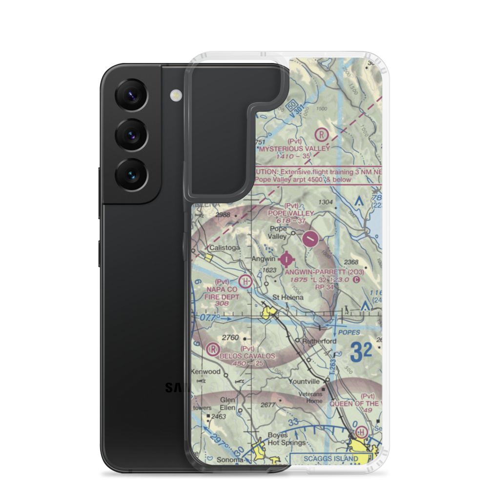 Angwin Parrett Field (2O3) VFR Sectional Samsung Case Samsung Galaxy S22 model shown