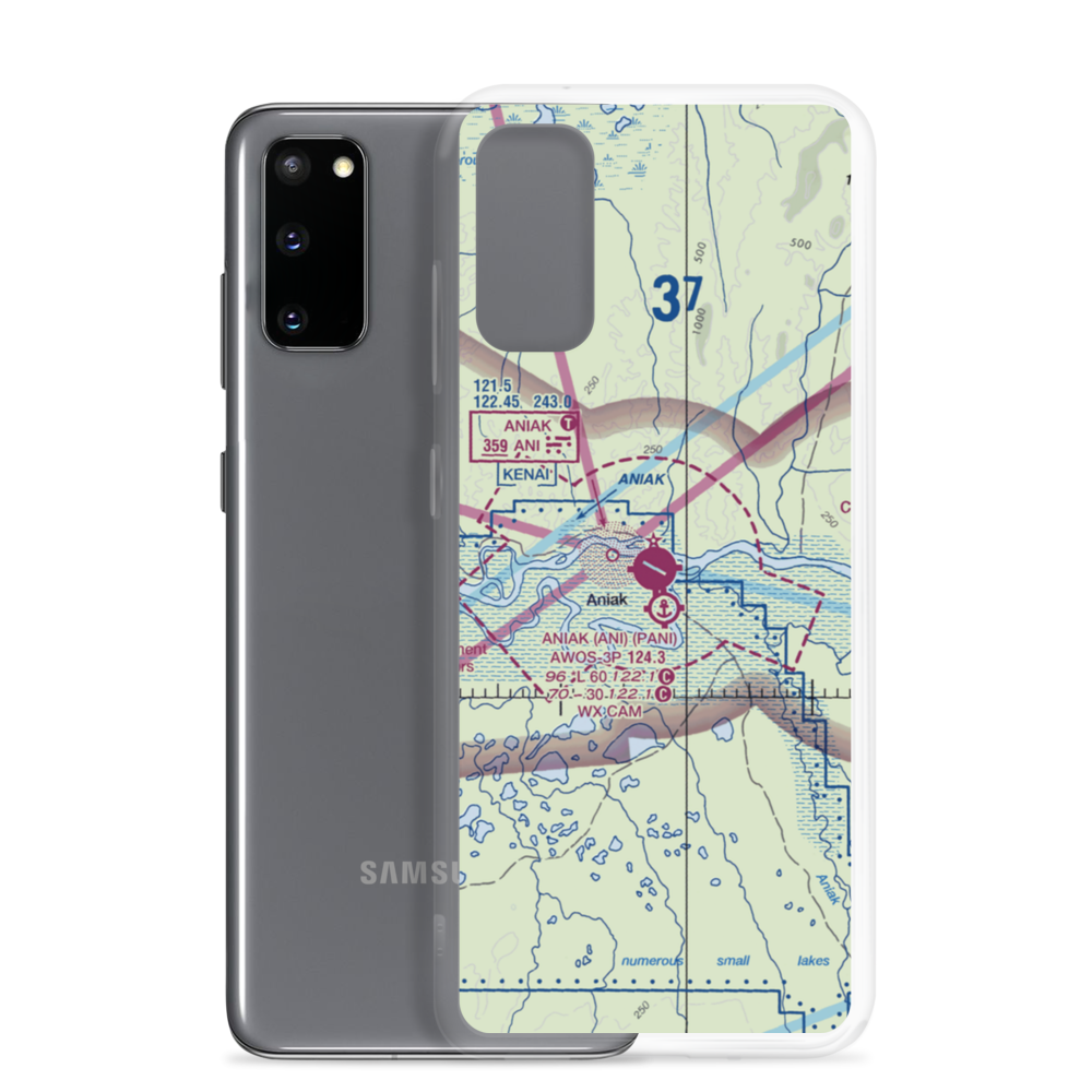 Aniak Airport (ANI) VFR Sectional Samsung Case Samsung Galaxy S20 model shown