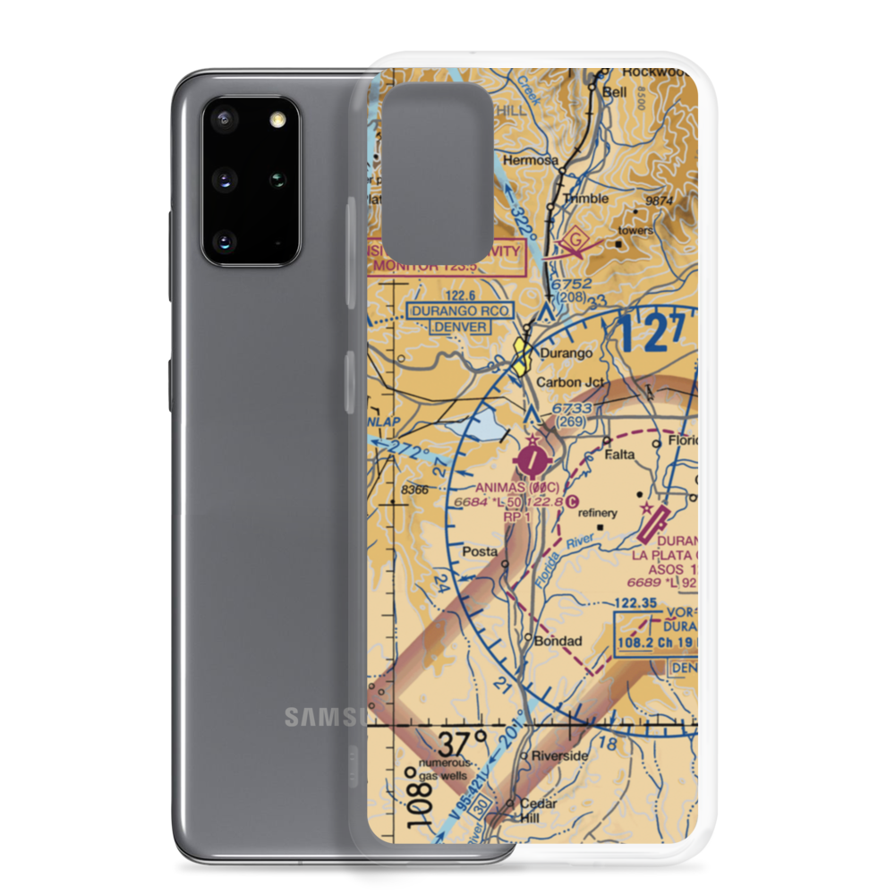 Animas Air Park (00C) VFR Sectional Samsung Case Samsung Galaxy S20 Plus model shown