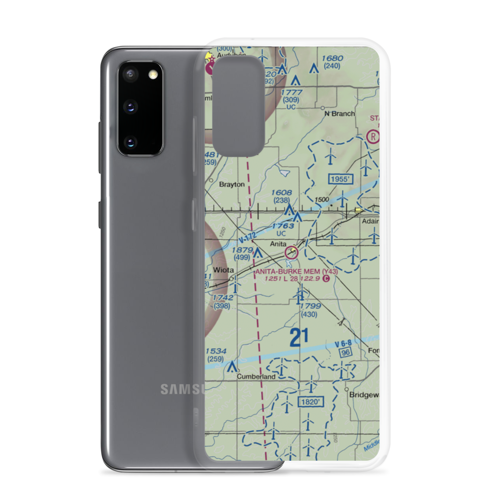 Anita Municipal Kevin Burke Memorial Field (Y43) VFR Sectional Samsung Case Samsung Galaxy S20 model shown