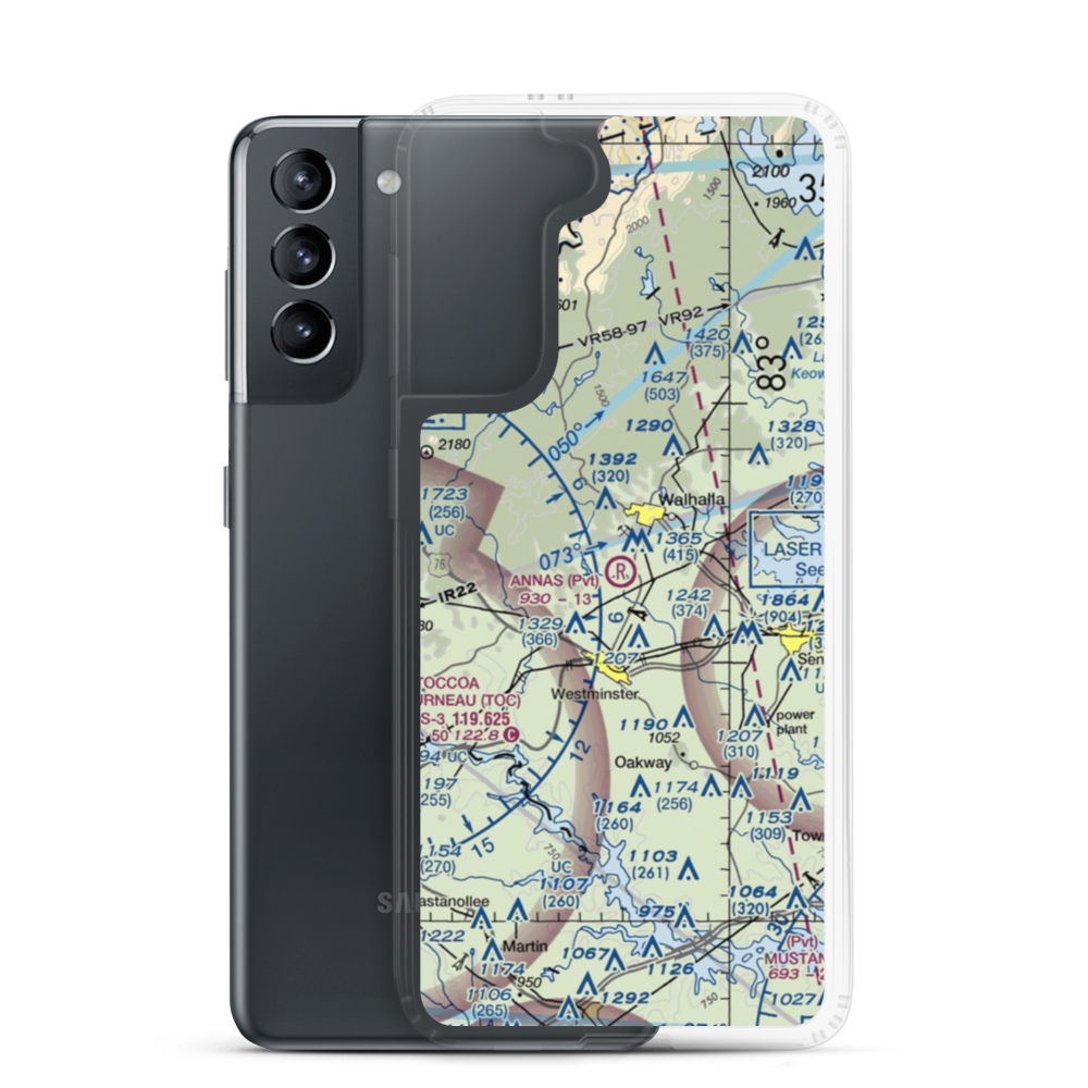 Anna's Airport (SC70) VFR Sectional Samsung Case Samsung Galaxy S21 model shown