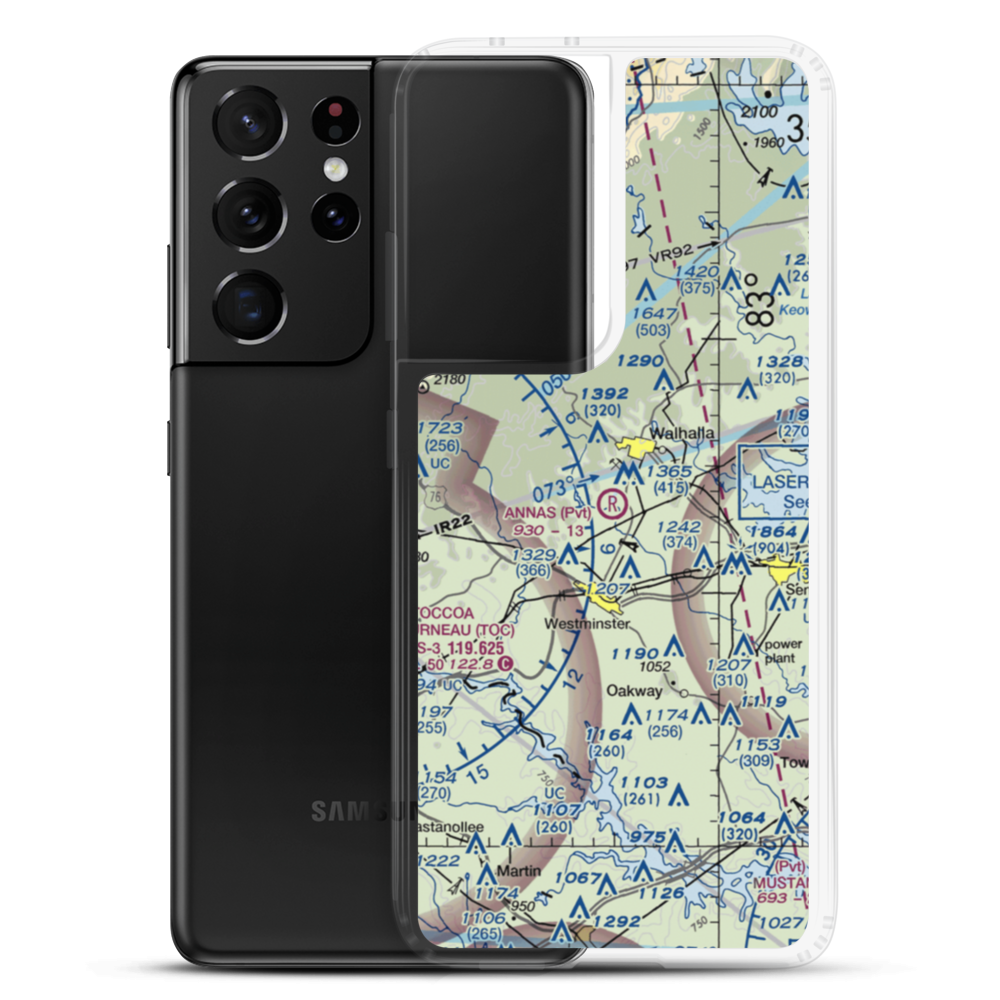 Anna's Airport (SC70) VFR Sectional Samsung Case Samsung Galaxy S21 Ultra model shown