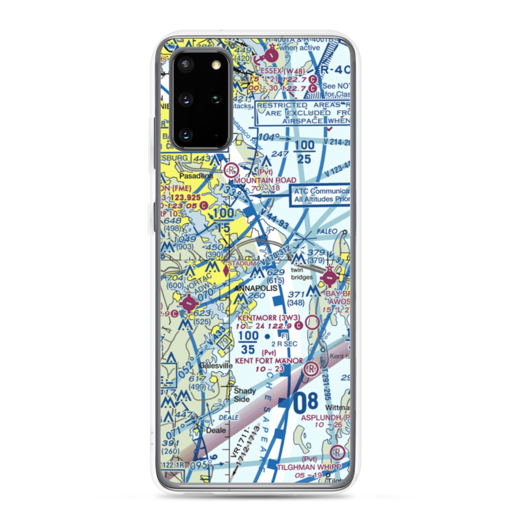 Annapolis Seaplane Base (01MD) VFR Sectional Samsung Case Samsung Galaxy S20 Plus model shown