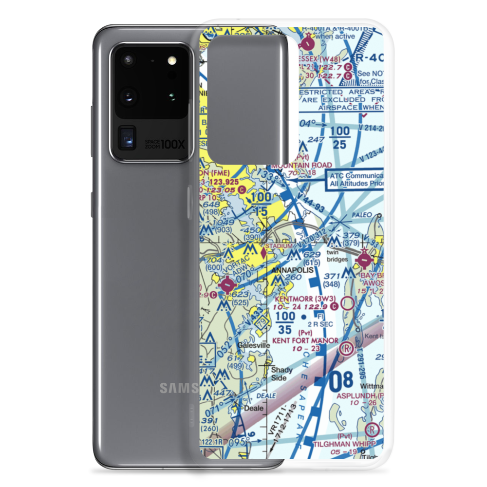 Annapolis Seaplane Base (01MD) VFR Sectional Samsung Case Samsung Galaxy S20 Ultra model shown
