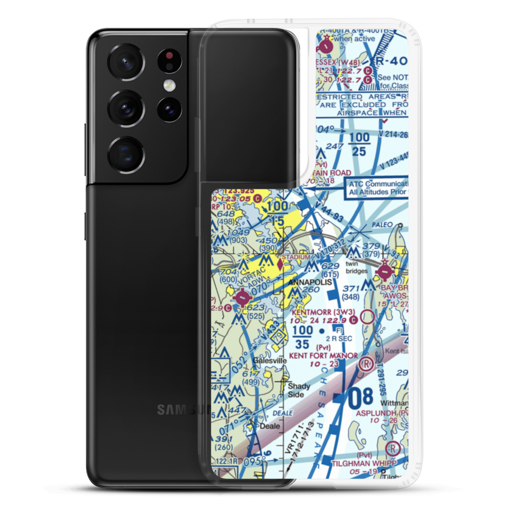Annapolis Seaplane Base (01MD) VFR Sectional Samsung Case Samsung Galaxy S21 Ultra model shown