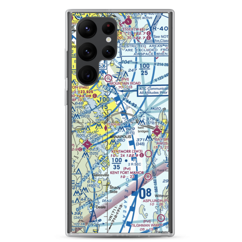 Annapolis Seaplane Base (01MD) VFR Sectional Samsung Case Samsung Galaxy S22 Ultra model shown