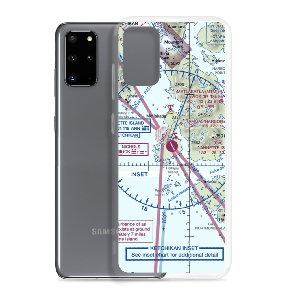 Annette Island Airport (ANN) VFR Sectional Samsung Case Samsung Galaxy S20 Plus model shown