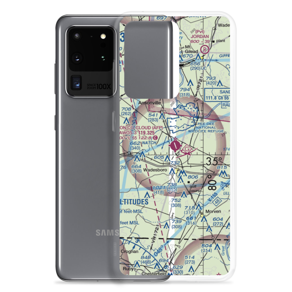 Anson County Airport - Jeff Cloud Field (AFP) VFR Sectional Samsung Case Samsung Galaxy S20 Ultra model shown