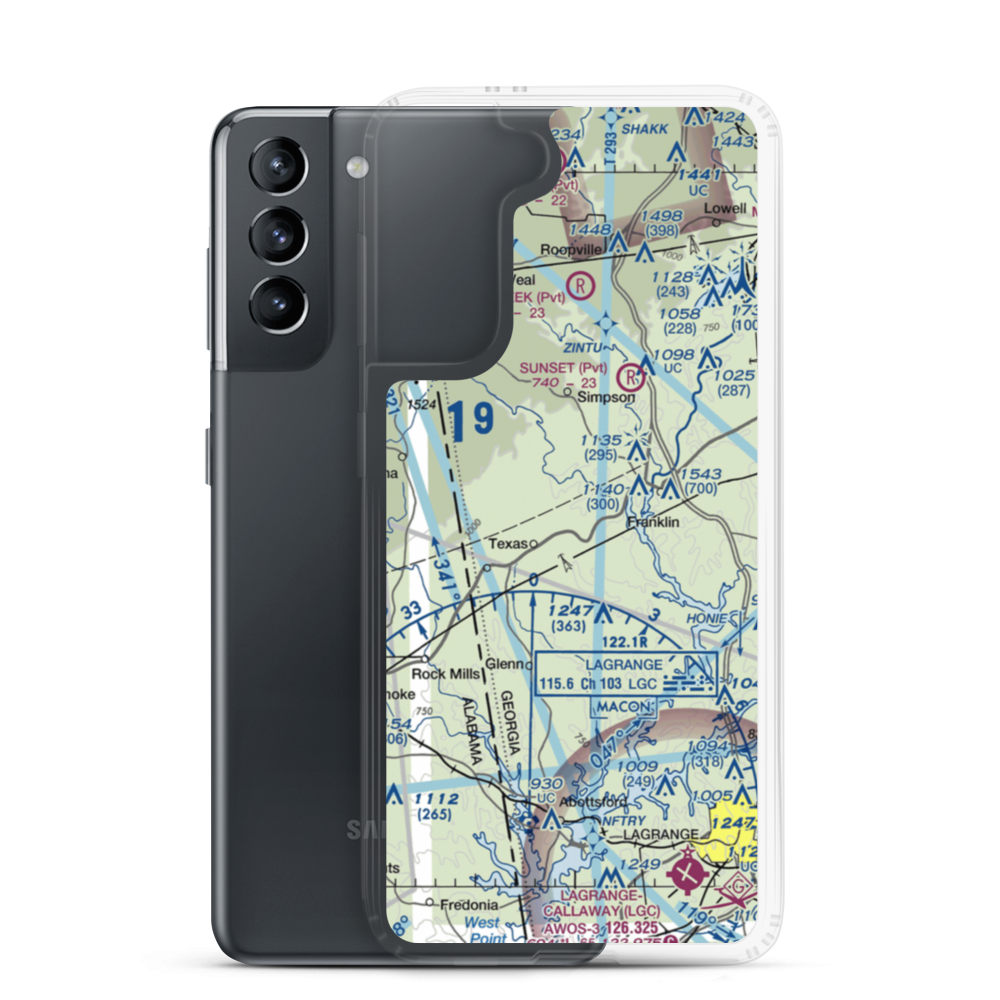 Answered Prayer Airport (1GE3) VFR Sectional Samsung Case Samsung Galaxy S21 model shown