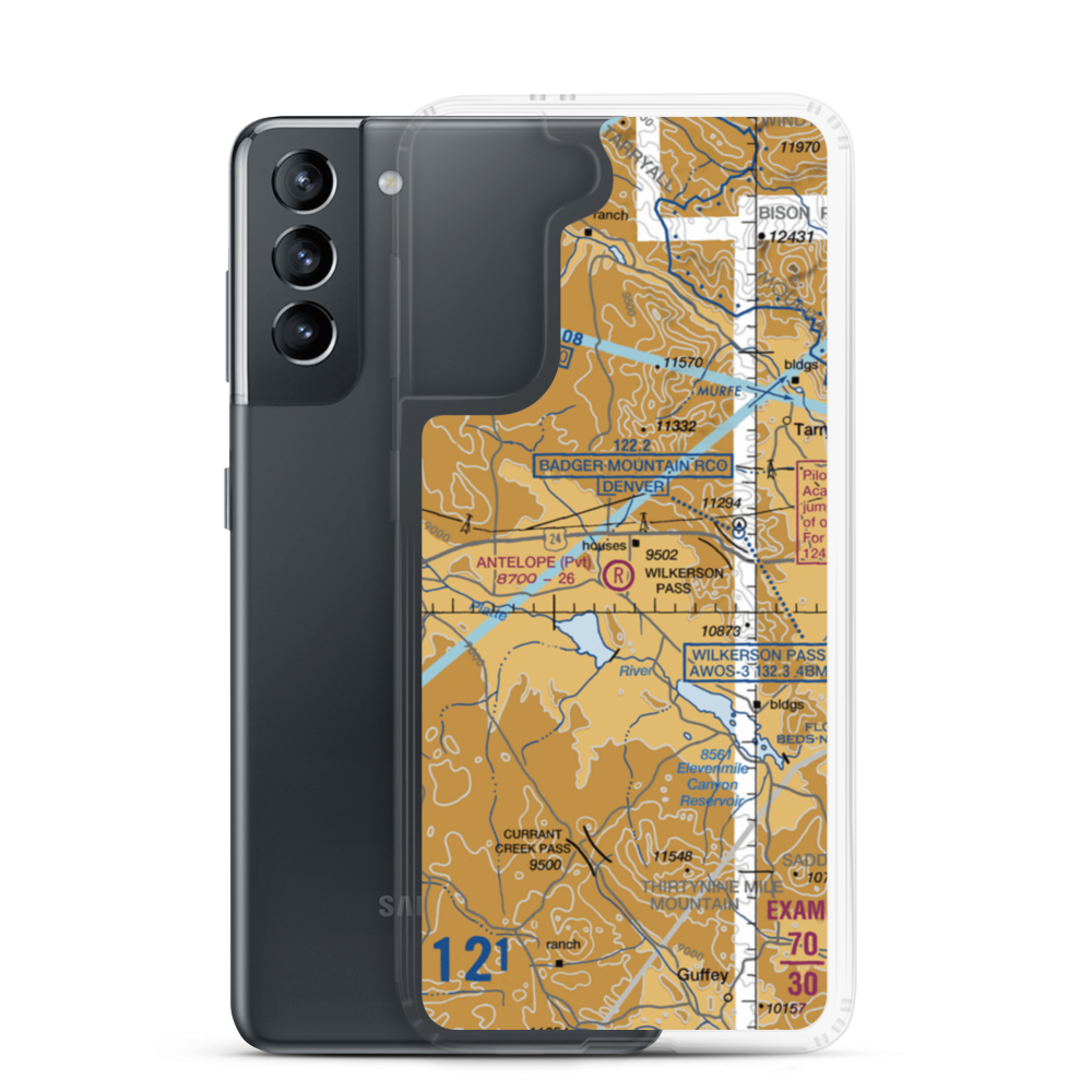 Antelope Airpark (93CO) VFR Sectional Samsung Case Samsung Galaxy S21 model shown