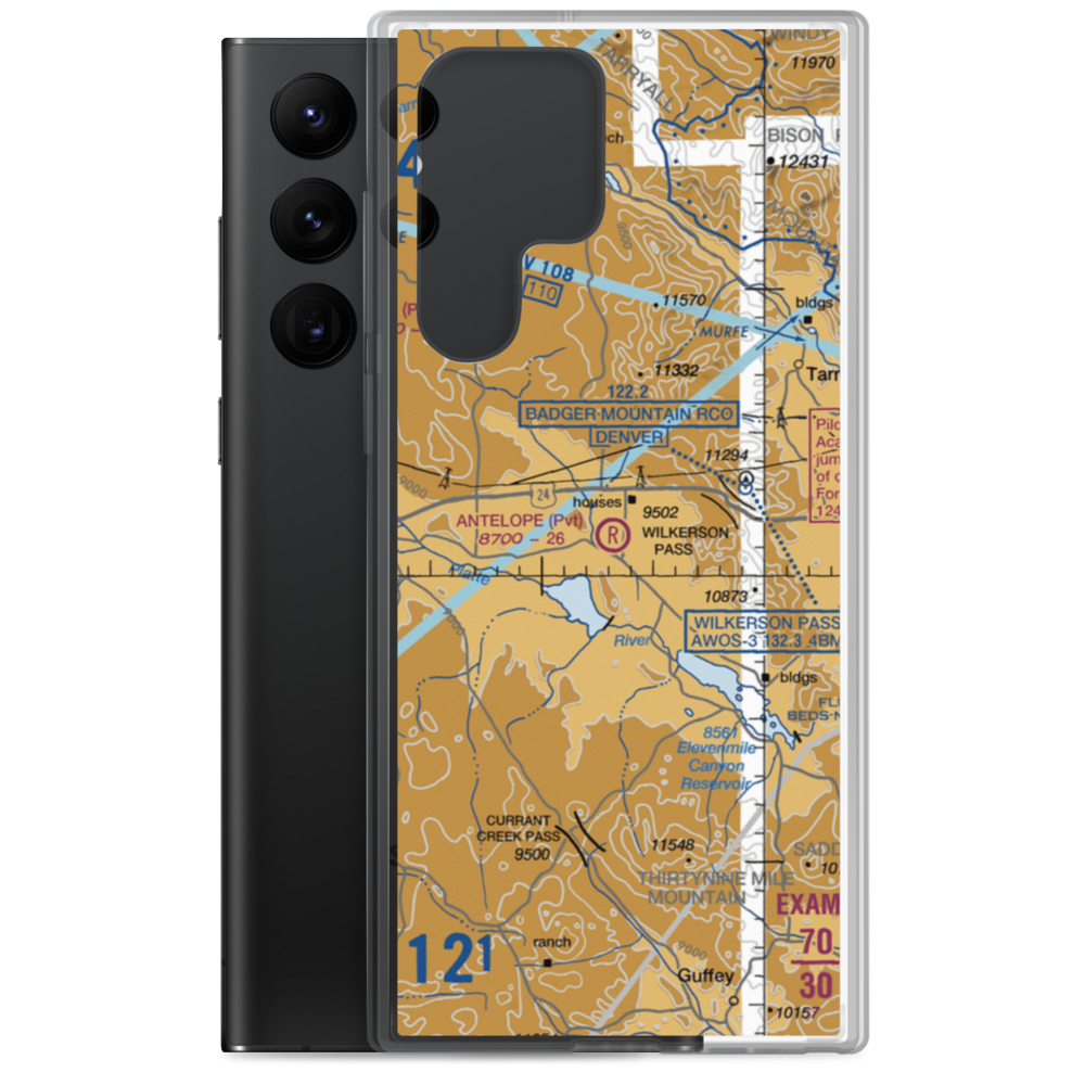 Antelope Airpark (93CO) VFR Sectional Samsung Case Samsung Galaxy S22 Ultra model shown