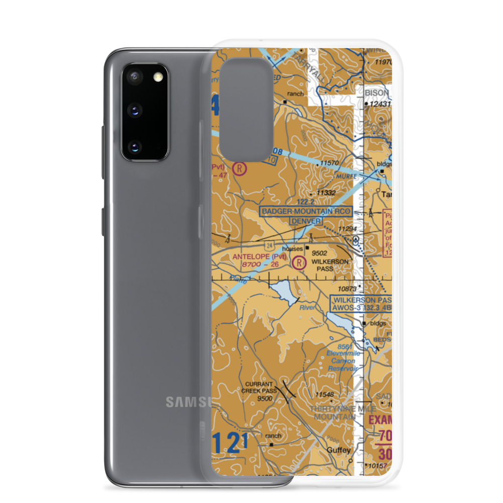 Antelope Airpark (93CO) VFR Sectional Samsung Case Samsung Galaxy S20 model shown