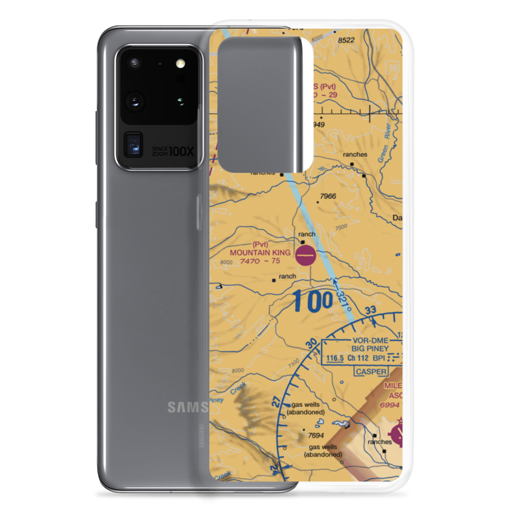 Antelope Run Ranch Airport (WY33) VFR Sectional Samsung Case Samsung Galaxy S20 Ultra model shown