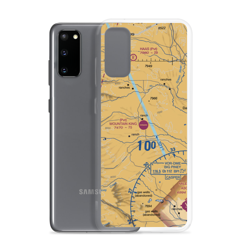 Antelope Run Ranch Airport (WY33) VFR Sectional Samsung Case Samsung Galaxy S20 model shown