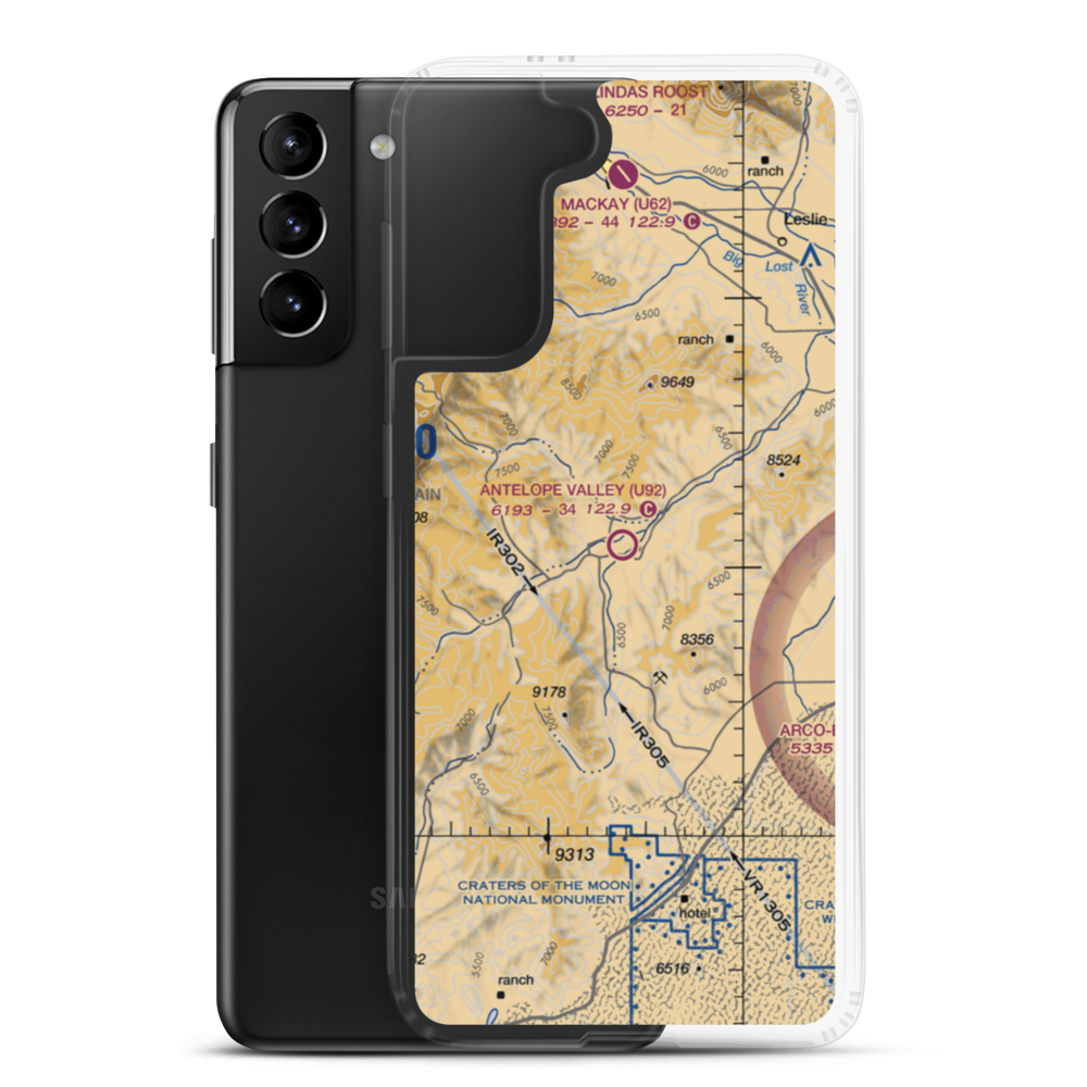 Antelope Valley Airport (U92) VFR Sectional Samsung Case Samsung Galaxy S21 Plus model shown