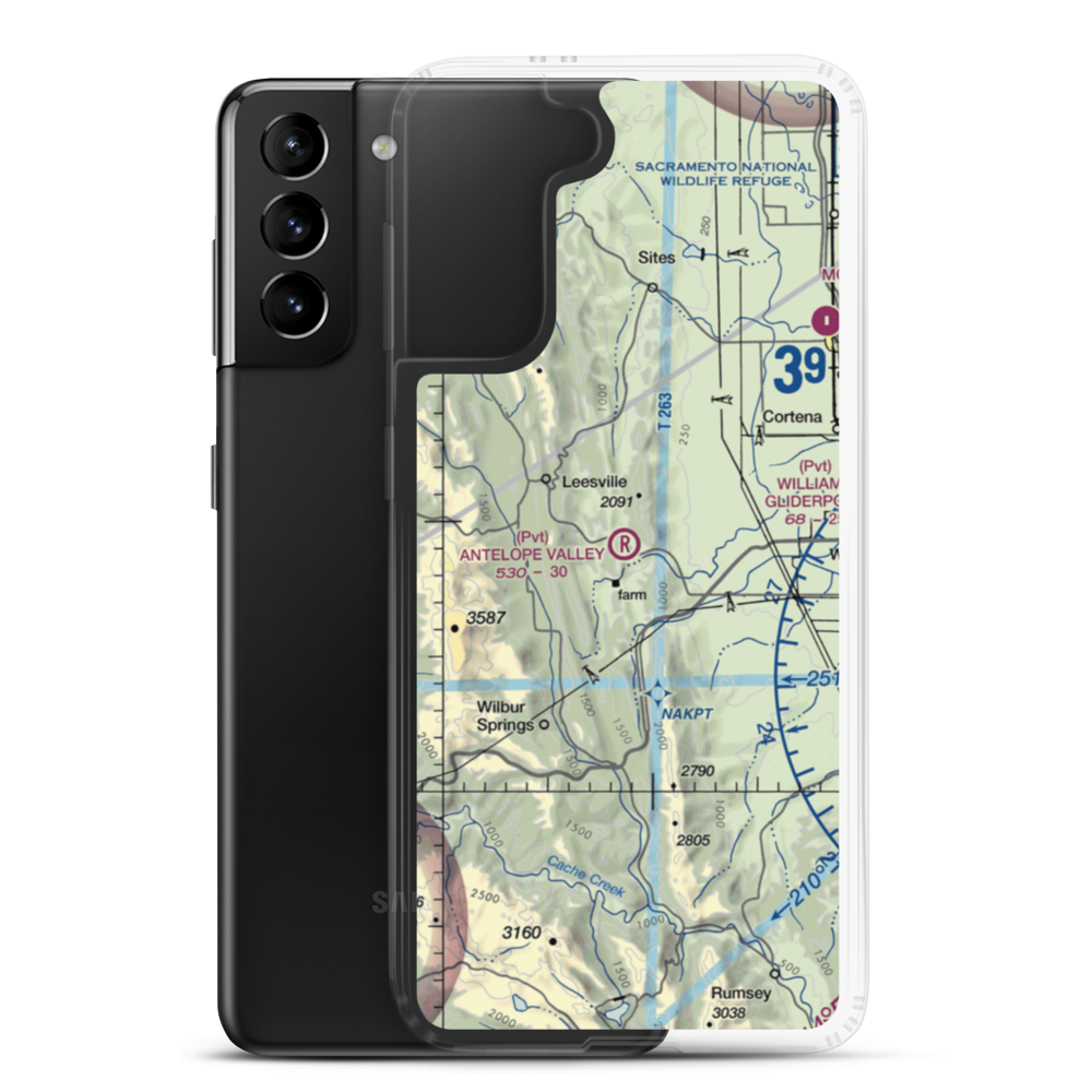 Antelope Valley Ranch Airport (4CL3) VFR Sectional Samsung Case Samsung Galaxy S21 Plus model shown