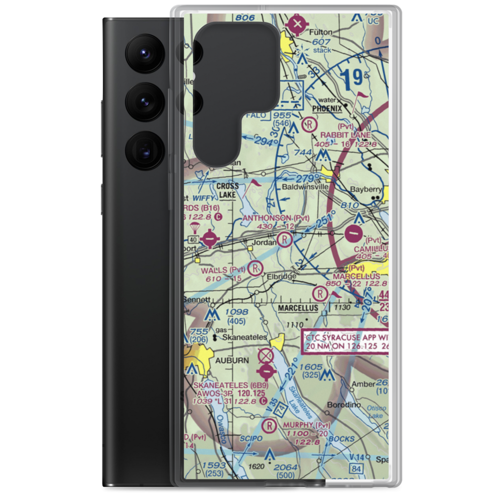 Anthonson Airport (NY28) VFR Sectional Samsung Case Samsung Galaxy S22 Ultra model shown